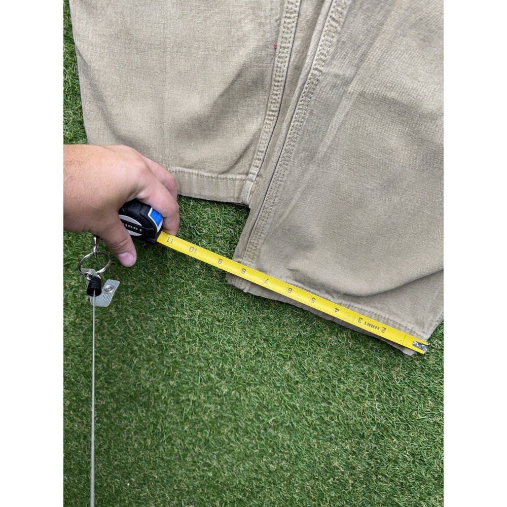 Carhartt Carpenter Pants Mens 38x30 Relaxed Fit Khaki Workwear Tan 102291-253 - Picture 6 of 12